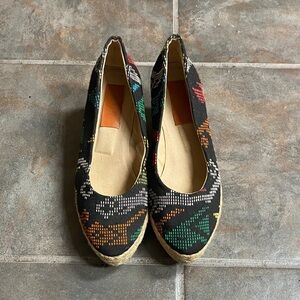 Multicolor Patterned Espadrille Flats